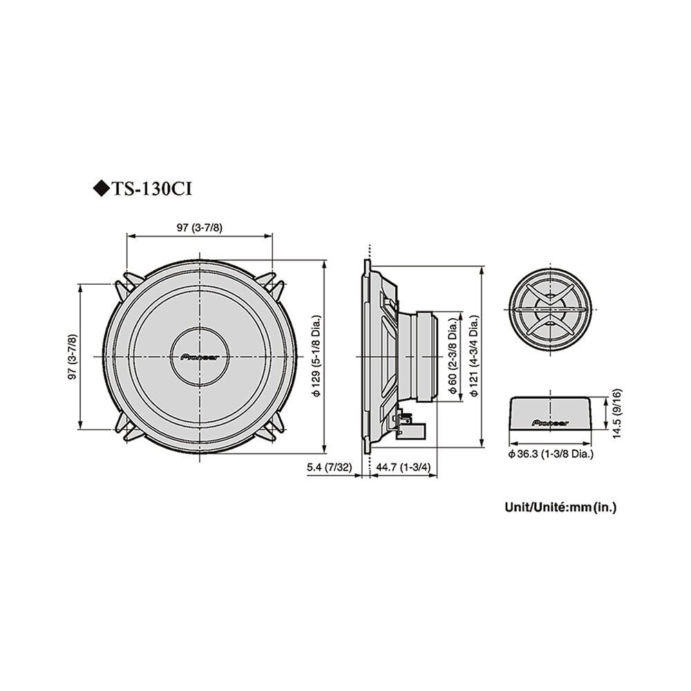 Pioneer TS-130Ci cena un informācija | Auto akustiskās sistēmas | 220.lv