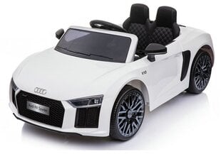 Электрическая спортивная машина Audi R8 Spyde, белый цвет цена и информация | Электромобили для детей | 220.lv