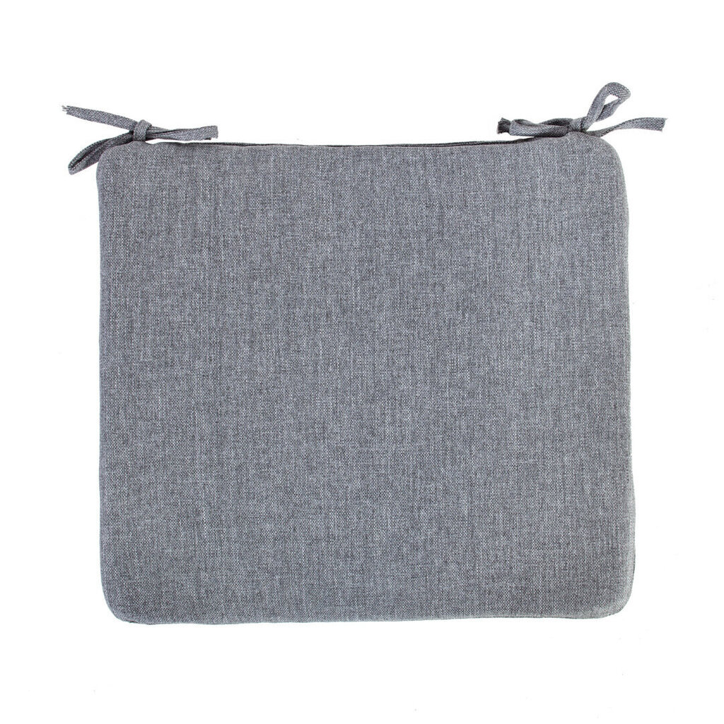 Krēsla pārsegs SIMPLE GREY 38x43x2,5cm, pelēks, 100%poliesters, audums 757 цена и информация | Krēslu paliktņi | 220.lv