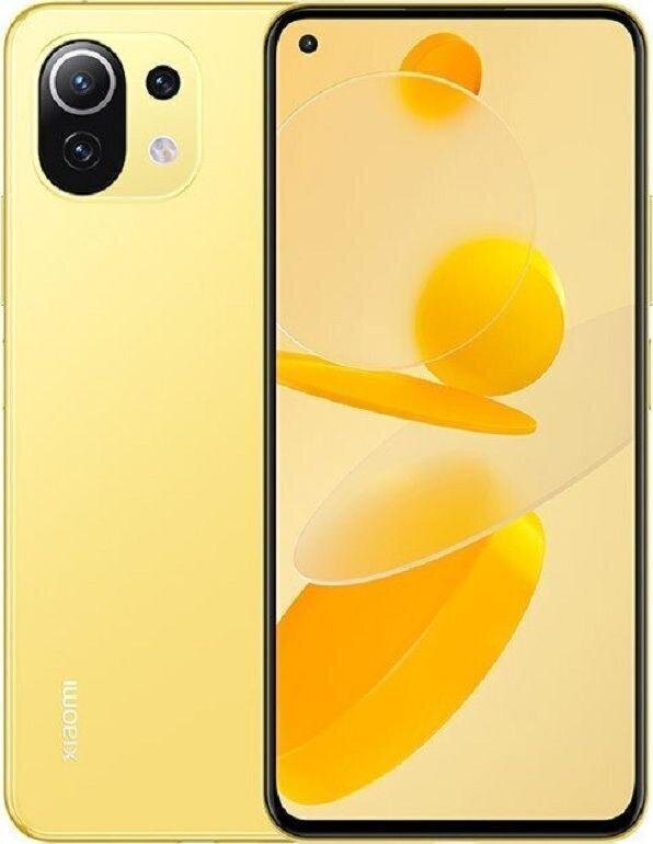Xiaomi Mi 11 Lite 5G, 8/128 GB, Dual SIM, Citrus Yellow cena un informācija | Mobilie telefoni | 220.lv