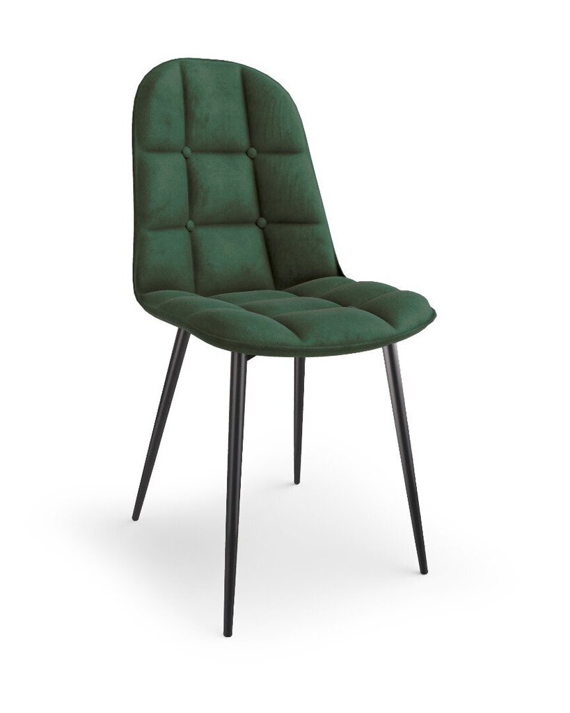 4-u krēslu komplekts K417, tumši zaļš цена и информация | Virtuves un ēdamistabas krēsli | 220.lv
