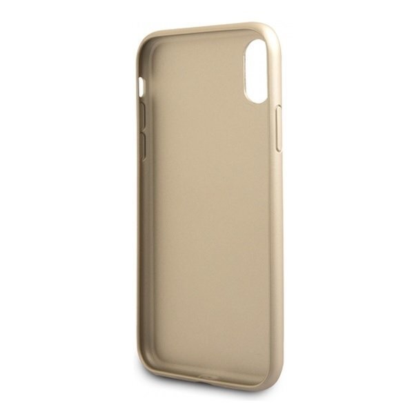 Aizmugurējais vāciņš Guess  Apple iPhone XR Iridescent PU Leather Hard Case  Gold цена и информация | Telefonu vāciņi, maciņi | 220.lv