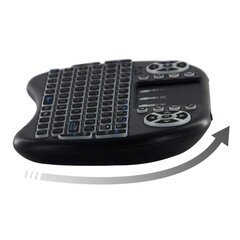 RoGer Q8 Wireless Mini Keyboard Беспроводная Клавиатура PC / PS3 / XBOX 360 / Smart TV / Android + Тачпад Черная (С RGB Подсветкой) цена и информация | Клавиатуры | 220.lv