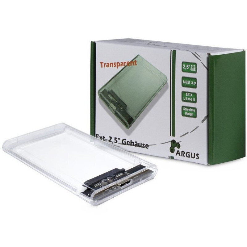 Argus GD-25000 HDD Adapter - USB 3.0, Transparent цена и информация | Cieto disku somas un apvalki | 220.lv