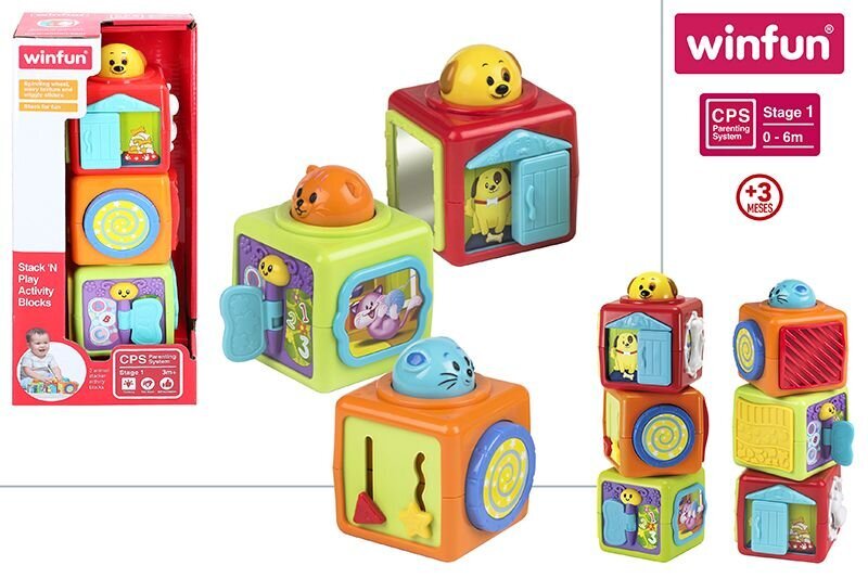 WinFun aktivitātes bloki mazuļiem, art. 0613 cena un informācija | Rotaļlietas zīdaiņiem | 220.lv