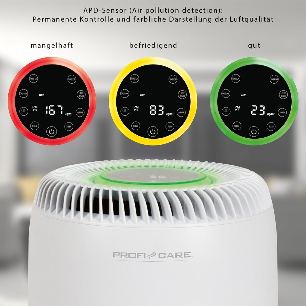 Tvaika nosūcējs ProfiCare PCLR3083 cena un informācija | Gaisa attīrītāji | 220.lv