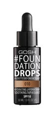 GOSH #Foundation Drops tonālais līdzeklis 30 ml, Tan cena un informācija | Grima bāzes, tonālie krēmi, pūderi | 220.lv