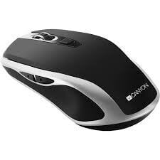 CANYON MW-19 Wireless Rechargeable Mouse - Black/Silver цена и информация | Мыши | 220.lv