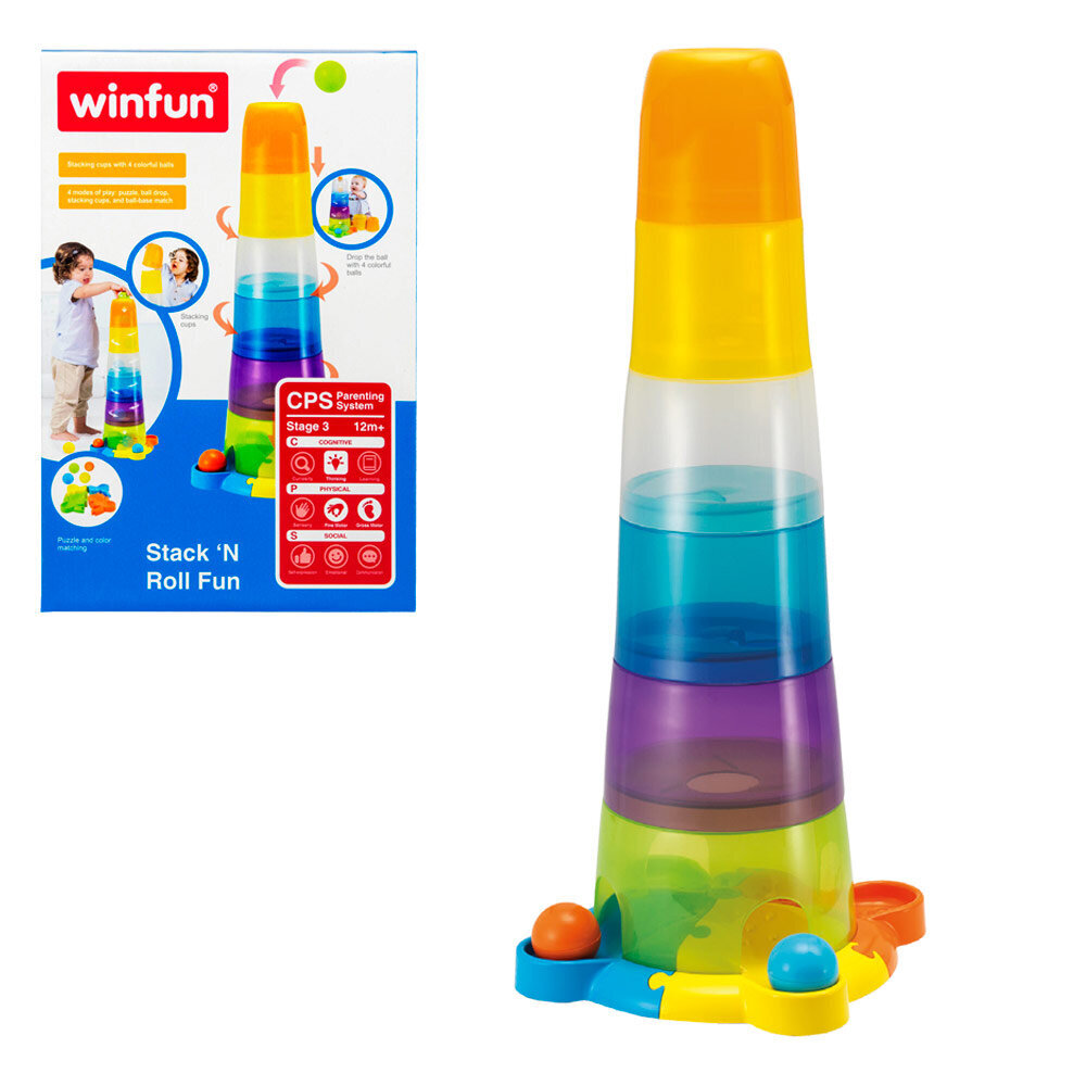 Piramīda ar bumbu WinFun, 12m+ cena un informācija | Rotaļlietas zīdaiņiem | 220.lv