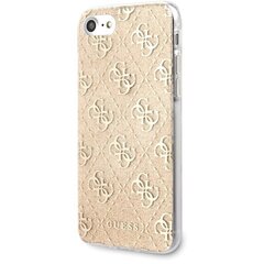 Aizmugurējais vāciņš Guess    Apple    iPhone 8/SE 2020 Glitter Solid Cover    Gold cena un informācija | Telefonu vāciņi, maciņi | 220.lv