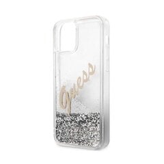 Aizmugurējais vāciņš Guess    Apple    iPhone 12 Pro Max Liquid Glitter Vintage Cover    Silver цена и информация | Чехлы для телефонов | 220.lv