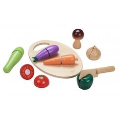 Деревянный набор нарезных овощей цена и информация | Игрушки для малышей | 220.lv