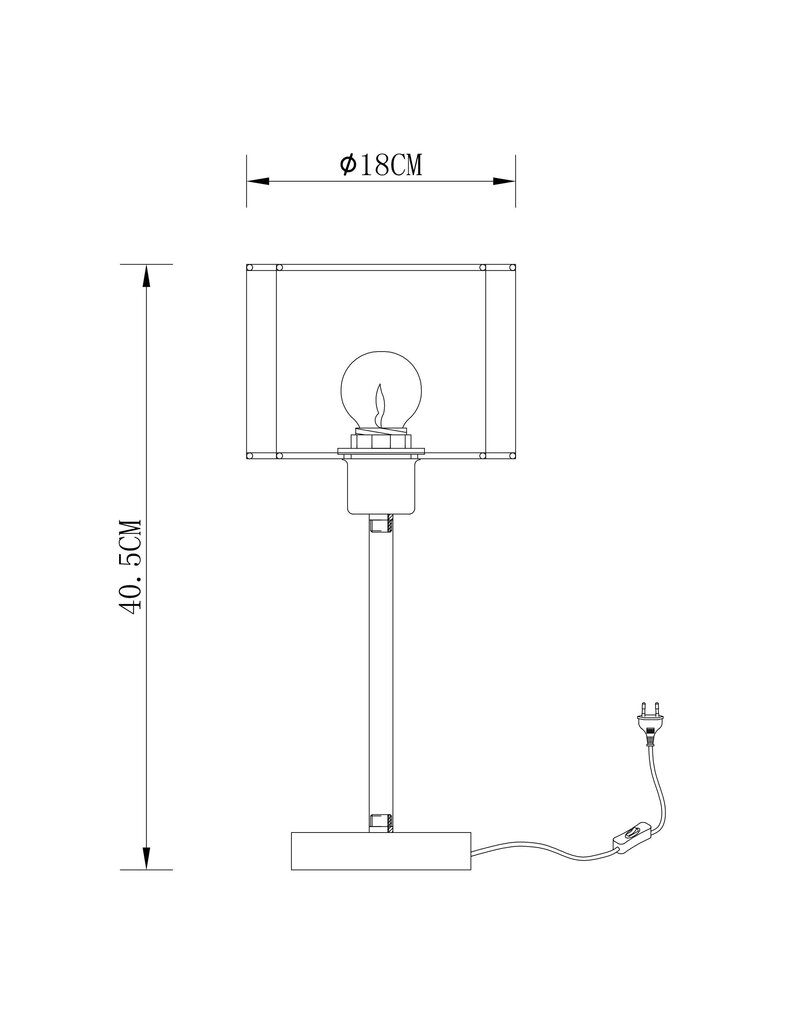 Galda lampa G.LUX GM-171/1T, balta cena un informācija | Galda lampas | 220.lv