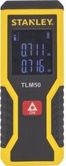 Lāzera attāluma mērītājs Stanley TLM50 0,15-15 m (STHT1-77409) cena un informācija | Rokas instrumenti | 220.lv