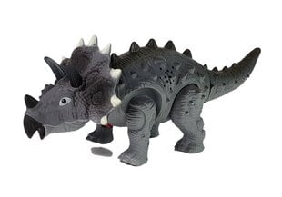 Kustīgs dinozaurs Triceratops ar skaņas un gaismas efektiem cena un informācija | Rotaļlietas zēniem | 220.lv