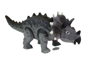 Kustīgs dinozaurs Triceratops ar skaņas un gaismas efektiem цена и информация | Игрушки для мальчиков | 220.lv