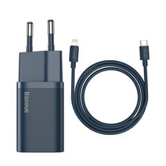 Lādētājs Baseus Super Si 1C USB Type C 20 W Power Delivery + USB Type C - Lightning, 1m (TZCCSUP-B03) cena un informācija | Lādētāji un adapteri | 220.lv