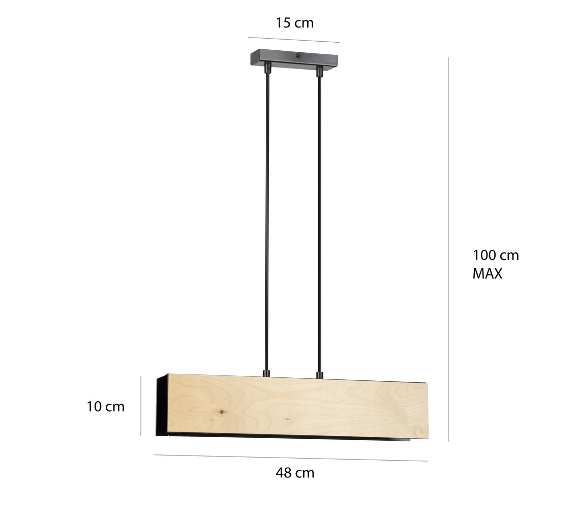 Emibig lampa Carlo 2 Black cena un informācija | Piekaramās lampas | 220.lv