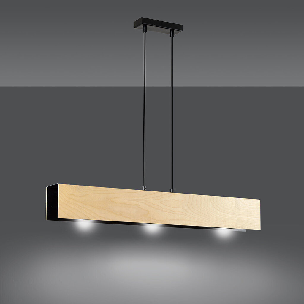 Emibig lampa Carlo 3 Black cena un informācija | Lustras | 220.lv