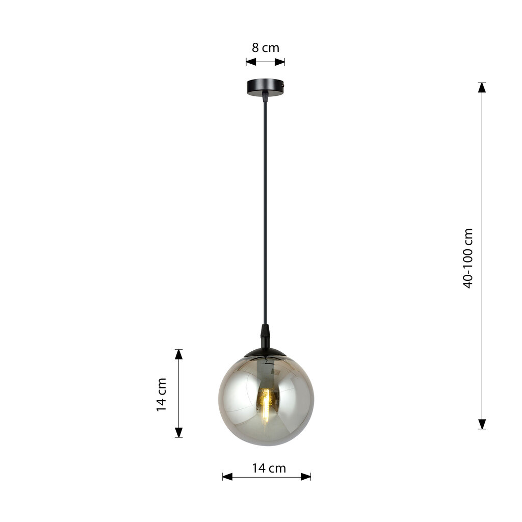 Emibig lampa Cosmo 1 Bl Grafit cena un informācija | Lustras | 220.lv