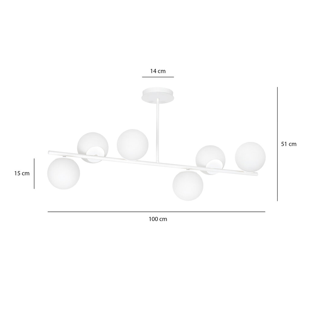 Emibig piekaramā lampa Bior 6 White cena un informācija | Piekaramās lampas | 220.lv