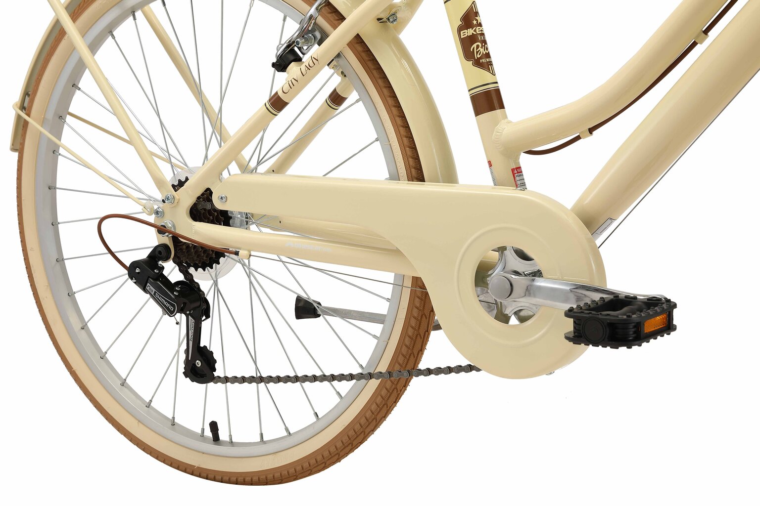 BIKESTAR alumīnija pilsētas velosipēds 26" gaiši brūns цена и информация | Velosipēdi | 220.lv