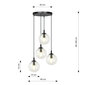 Emibig lampa Cosmo 3 Bl Transparent Premium cena un informācija | Piekaramās lampas | 220.lv