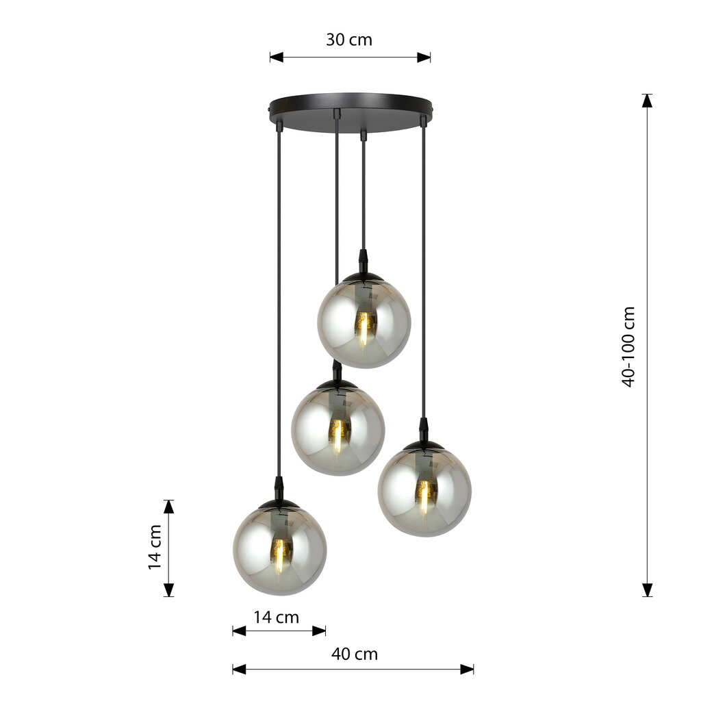 Emibig lampa Cosmo 4 Bl Grafit Premium цена и информация | Piekaramās lampas | 220.lv