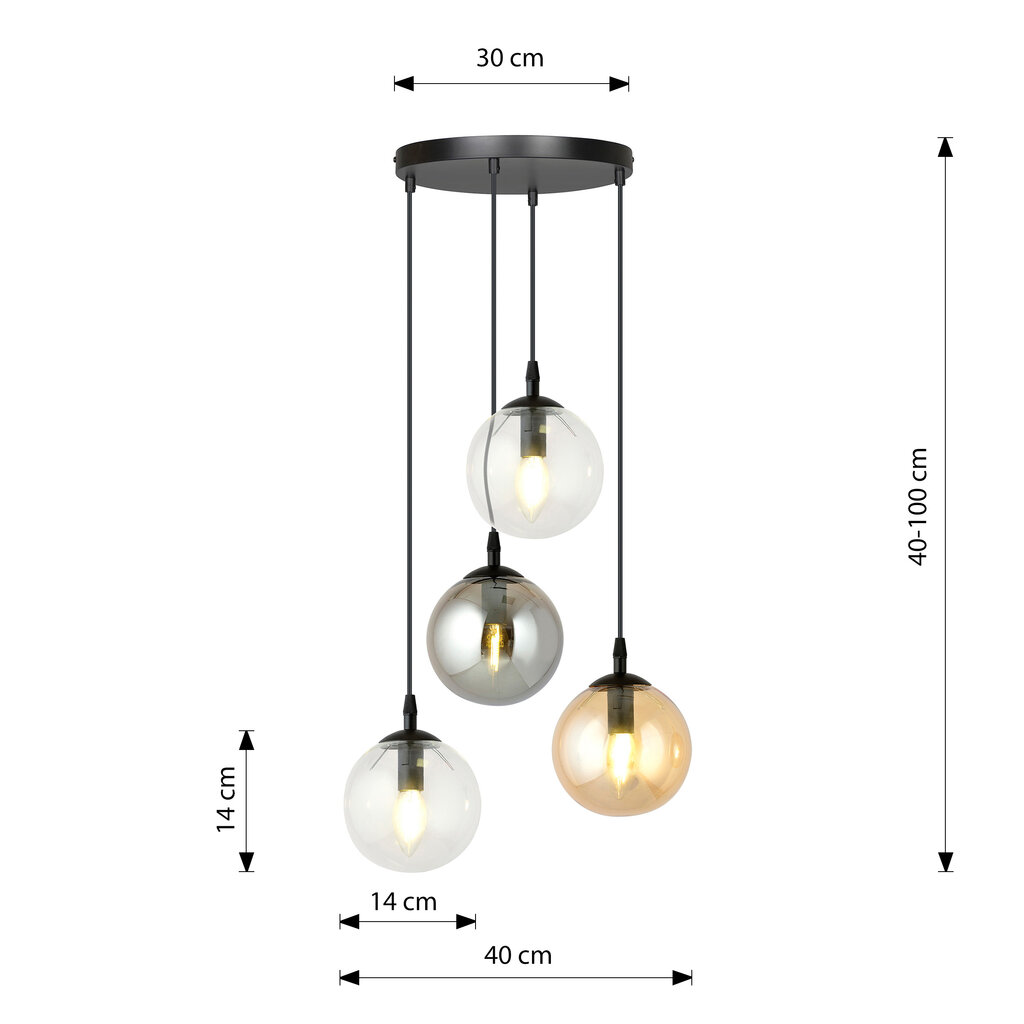 Emibig lampa Cosmo 4 Bl Mix Premium цена и информация | Piekaramās lampas | 220.lv