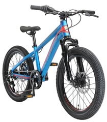 BIKESTAR Sport Hardtail alumīnija kalnu velosipēds 20" zils/oranžs cena un informācija | Velosipēdi | 220.lv