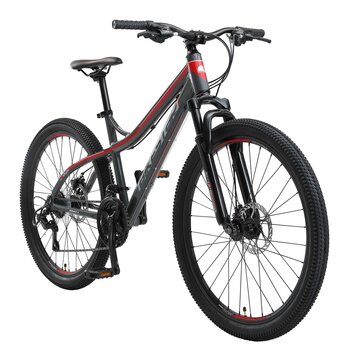 BIKESTAR Hardtail alumīnija kalnu velosipēds 26" pelēks cena un informācija | Velosipēdi | 220.lv