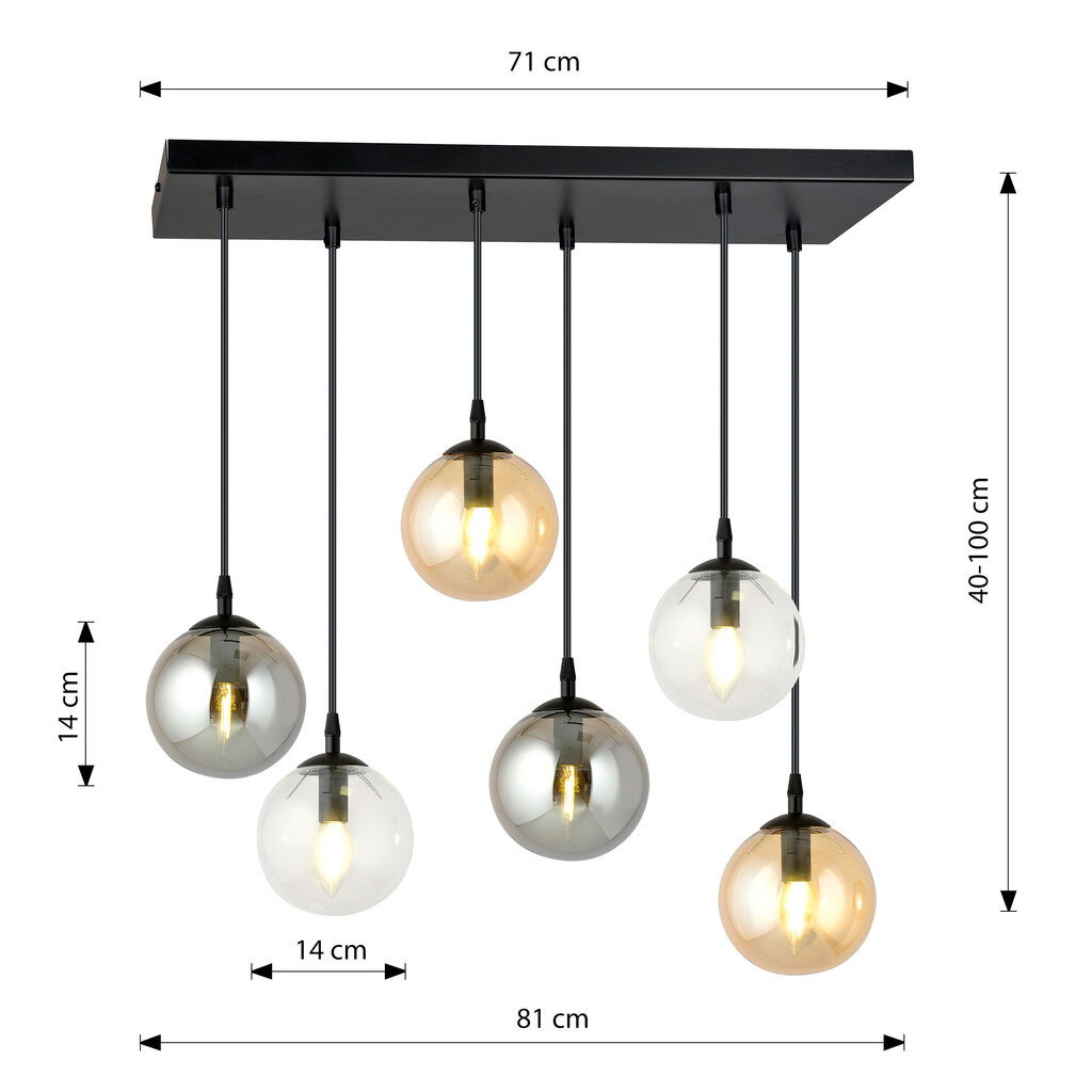 Emibig lampa Cosmo 6 Bl Mix 1 cena un informācija | Piekaramās lampas | 220.lv