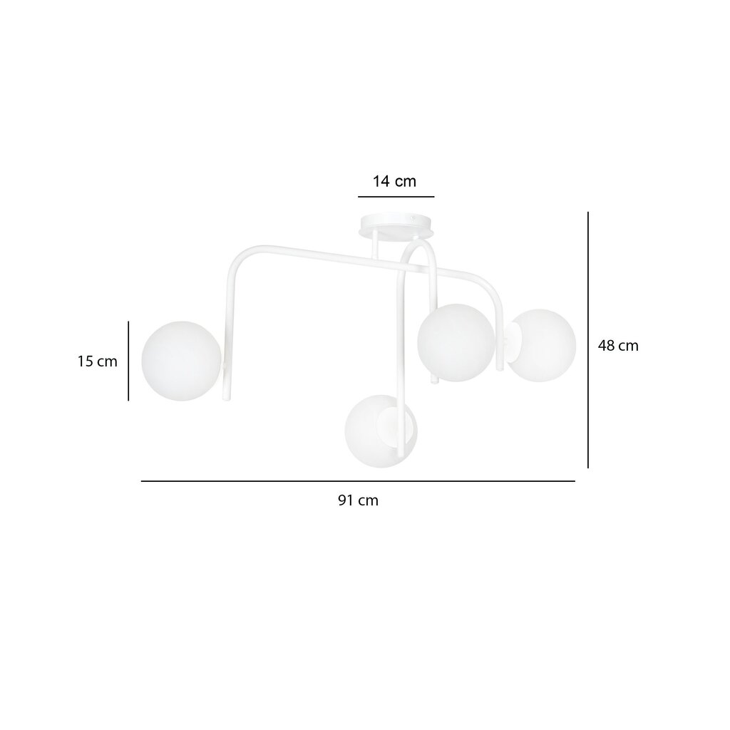 Emibig piekaramā lampa Kalf 4B White цена и информация | Piekaramās lampas | 220.lv