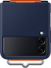 SAMSUNG Galaxy Z Flip3 задняя часть, силикон с ремешком, Navy цена и информация | Чехлы для телефонов | 220.lv
