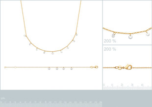 Колье с золотым покрытием 750°, 45см, произведено во Франции цена и информация | Украшения на шею | 220.lv
