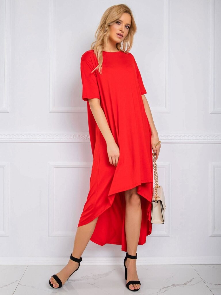 RUE PARIS Sarkana vaļīga kleita. цена и информация | Kleitas | 220.lv