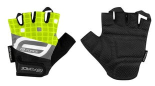 Вело перчатки Force Square Electro Yellow /Black XXL размер 10634 цена и информация | Велоперчатки | 220.lv