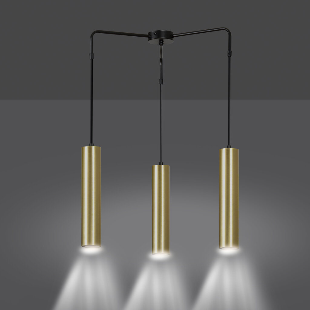 Emibig piekaramā lampa Goldi Premium 3 Black/Gold cena un informācija | Lustras | 220.lv