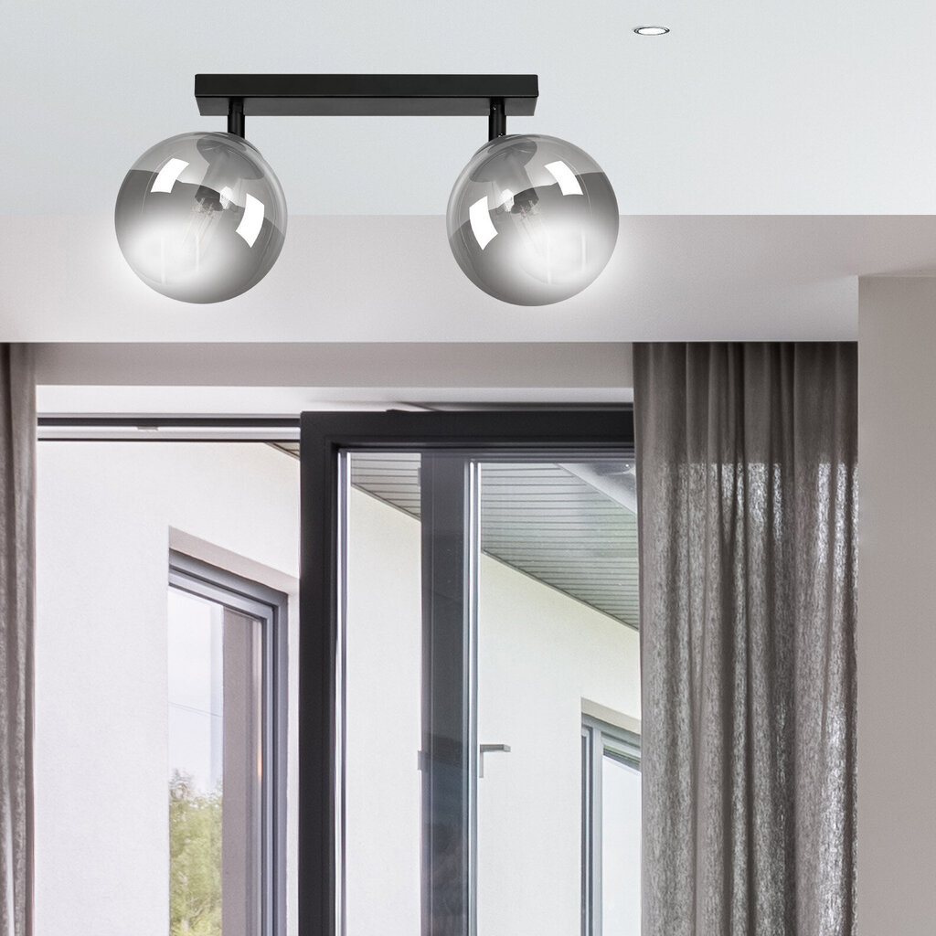 Emibig griestu lampa Tofi 2 Black/Graphite cena un informācija | Griestu lampas | 220.lv