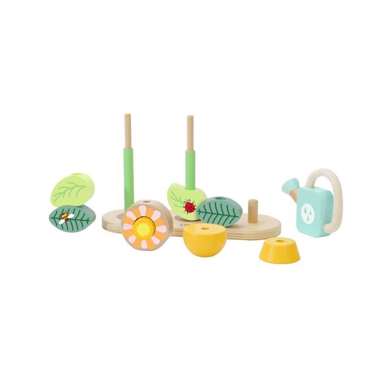 Koka puzle “Krāsainais dārzs” cena un informācija | Rotaļlietas zīdaiņiem | 220.lv
