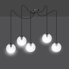 Emibig подвесной светильник Gigi 5 Black/Transparent цена и информация | Люстры | 220.lv