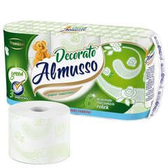 Almusso DECORATO x6 tualetes papīrs BALTS 3k., 22 m, 6 gab. (6/216) цена и информация | Туалетная бумага, бумажные полотенца | 220.lv