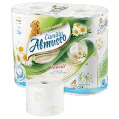 Almusso CAMILLA x4 tualetes papīrs 3 kārtas, 15 m, 4 gab. (14/504) цена и информация | Туалетная бумага, бумажные полотенца | 220.lv