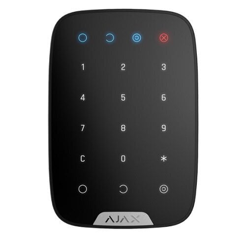 AJAX KeyPad Plus bezvadu vadības tastatūra, melna цена и информация | Drošības sistēmas, kontrolieri | 220.lv