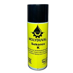 MOLYDUVAL - Sekorex K Spray - Sintētiska Augstu Temperatūru Ķēžu Smērviela Aerosolā cena un informācija | Rokas instrumenti | 220.lv