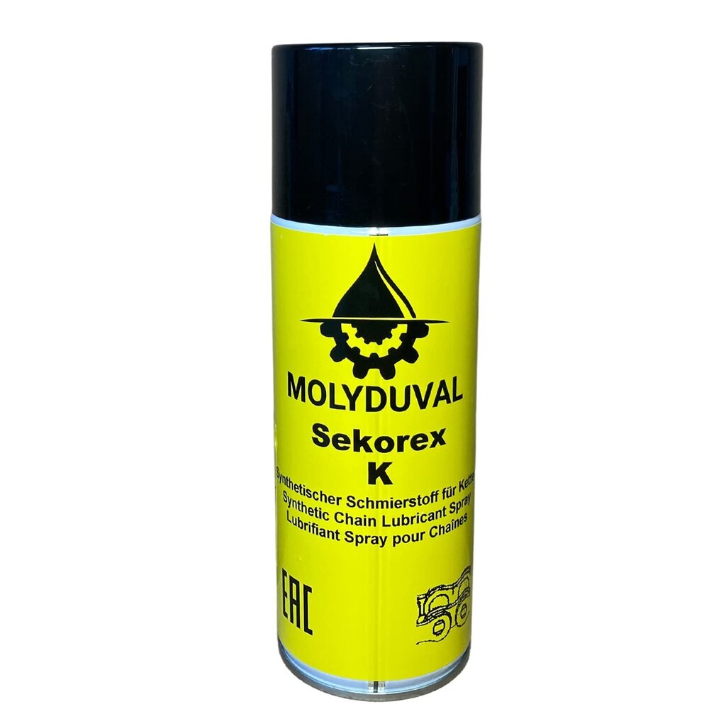 MOLYDUVAL - Sekorex K Spray - Sintētiska Augstu Temperatūru Ķēžu Smērviela Aerosolā цена и информация | Rokas instrumenti | 220.lv