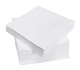 Papīra salvetes 2-kārtas 33x33cm, baltās 250 gab. цена и информация | Скатерти, салфетки | 220.lv