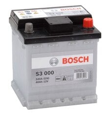 Аккумулятор Bosch 40Ah 340A S3000 цена и информация | Аккумуляторы | 220.lv