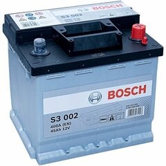 Аккумулятор Bosch 45Ah 400A S3002 цена и информация | Аккумуляторы | 220.lv