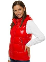 Sarkana veste ar kapuci "Talik" O/SW025/4-44573-XL cena un informācija | Sieviešu vestes | 220.lv